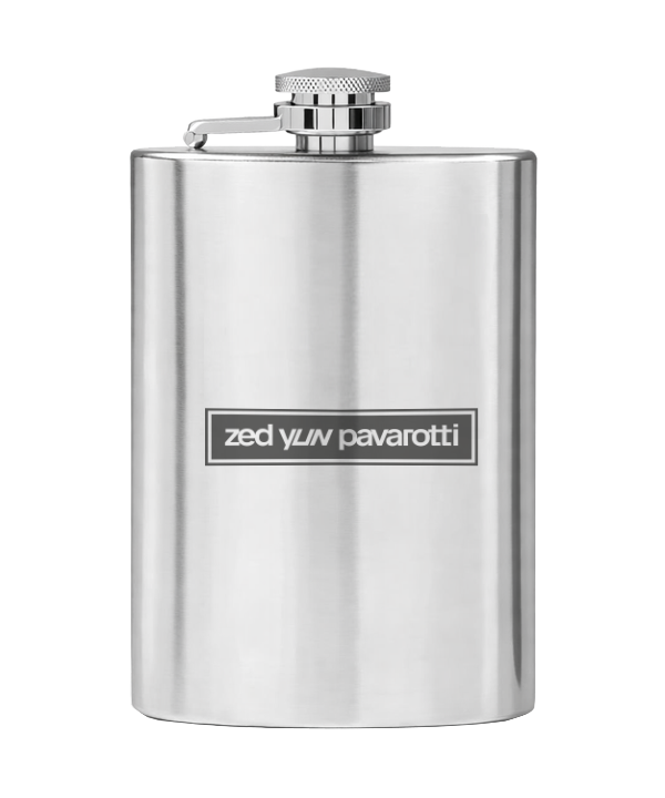 Flasque gravée Zed Yun Pavarotti